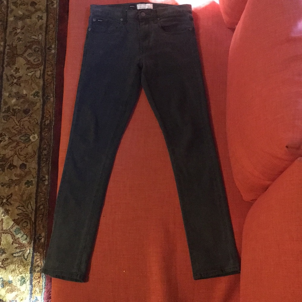 RVCA Spanky Denim Skinny Jeans Black Waist 30 Length 32